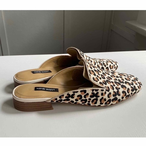 Nine West Calf Hair Square Toe Mules - Picture 6 of 10